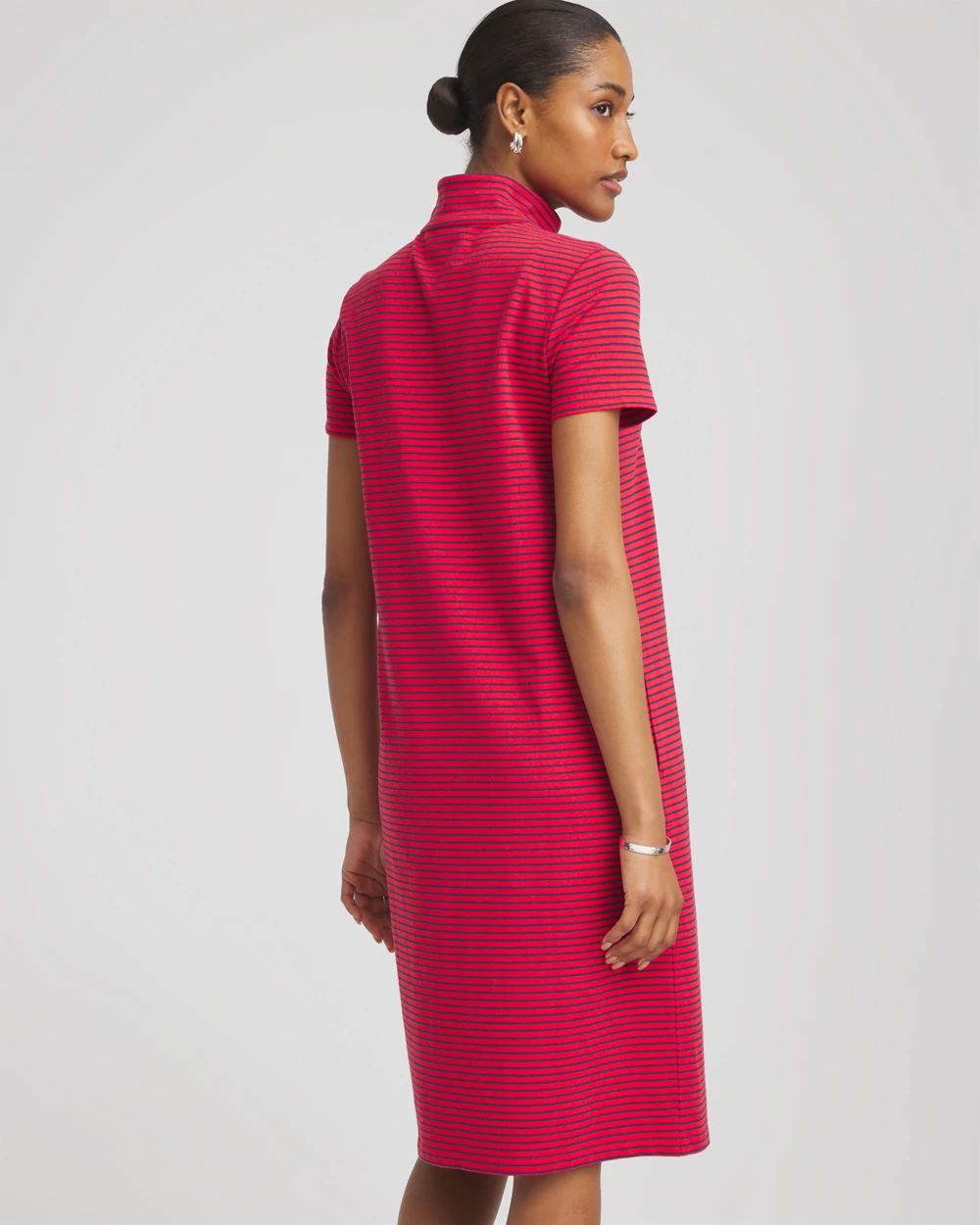 ルミニョン Candy check panel zip dress Zenergy® UPF Knit Stripe Half-Zip Dress | Chico's
